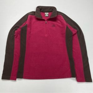 Vintage Y2K Nike ACG Quarter-Zip Pink & Brown Fleece Sweater Size XS